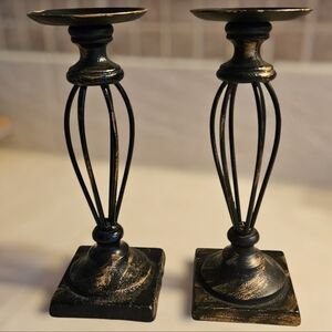 Pillar Candle Sticks Candle Holders Rustic​​​